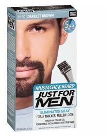 img 1 attached to Just for men - beard dye Real Black m55 complete with brush