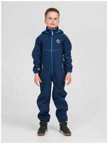 img 3 attached to Softshell jumpsuit for boys and girls В20077Ф Graphite/light green (104)