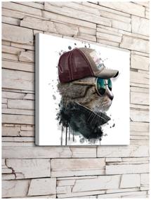 img 1 attached to Painting on canvas canvas Postermarket Stylish cat, 40x40 cm