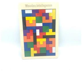 img 4 attached to Tetris puzzle wooden / educational games Montessori