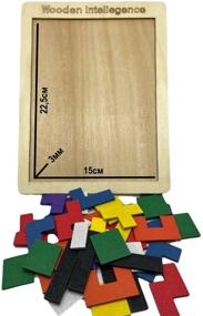 img 2 attached to Tetris puzzle wooden / educational games Montessori