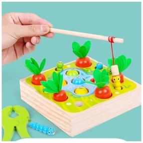img 3 attached to Educational game Magnetic fishing + Montessori carrots with worms CheKupil?