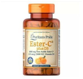 img 2 attached to Ester C D3, Ester C, Vitamin C Puritans Pride 1000 mg - 60 Tablets