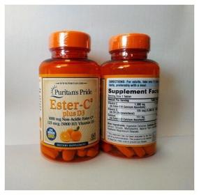 img 1 attached to Ester C D3, Ester C, Vitamin C Puritans Pride 1000 mg - 60 Tablets