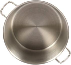 img 4 attached to Stainless steel pan with a triple bottom Kitchen Muse SD13021, 15 l / Pan with a lid for all types of stoves / Cookware for induction