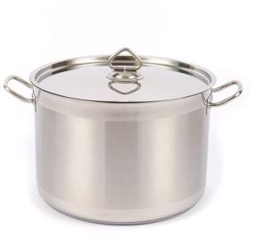 img 3 attached to Stainless steel pan with a triple bottom Kitchen Muse SD13021, 15 l / Pan with a lid for all types of stoves / Cookware for induction