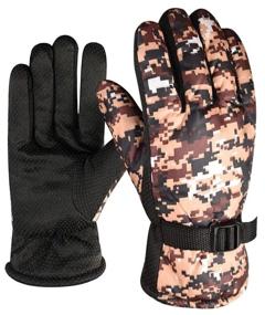 img 3 attached to Winter men''s warm Mimir gloves, D-camouflage blue