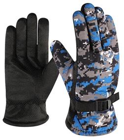 img 1 attached to Winter men''s warm Mimir gloves, D-camouflage blue