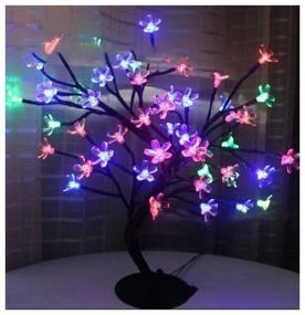 img 4 attached to LED tree night light, multi-colored glow, 220 V mains / decorative LED lamp