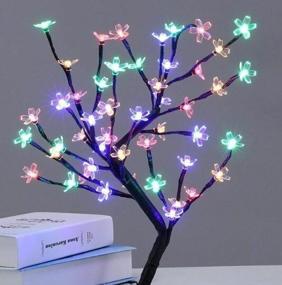 img 3 attached to LED tree night light, multi-colored glow, 220 V mains / decorative LED lamp