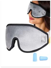 img 1 attached to 3D Sleep Mask/Night Mask/Blindfold/Sleep Glasses/Face Mask/Sleep Ear Plugs/Grey