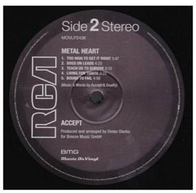 img 1 attached to Vinyl record Accept. Metal Heart (LP)