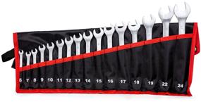 img 3 attached to AVS K3N16M wrench set, 16 pcs, black/red
