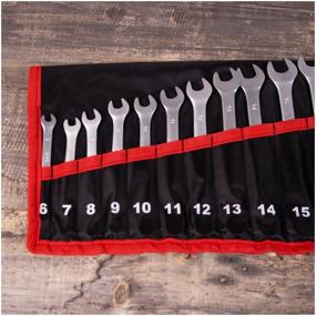 img 2 attached to AVS K3N16M wrench set, 16 pcs, black/red