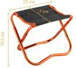 children''s folding stool, tourist, without back, for camping and fishing, with cover, black-orange logo