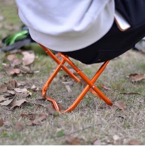 img 2 attached to Children''s folding stool, tourist, without back, for camping and fishing, with cover, black-orange