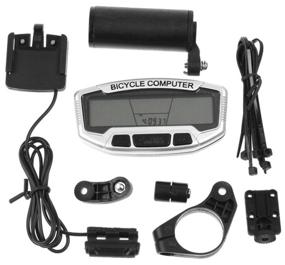 img 4 attached to SunDing SD-558A Bicycle Computer 27 Functions Black/Silver