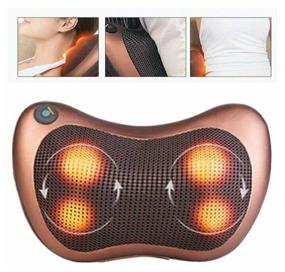 img 2 attached to Heated massage pillow for neck and back Massage Pillow 8 rollers