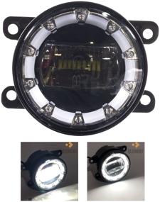 img 1 attached to Fog LED headlights 4 lenses (white + DRL) / LADA , XRAY, GRANTA FORD/MITSUBISHI/NISSAN/OPEL/ 90*90*78/ 12-24 V / 50 W / 2 pcs