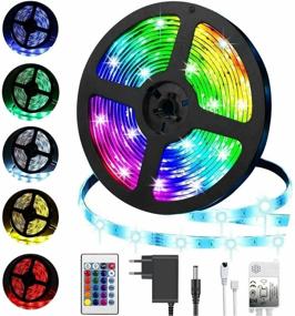 img 1 attached to LED strip 5050RGB color, SMD Tape 5 meters + remote control, power supply, 12w, 60 LEDS