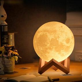 img 2 attached to Lamp night light moon / Lamp moon ball / Lamp moon 3D / Night lamp moon / Night lamp for bedroom