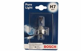 img 4 attached to Car halogen lamp Bosch Pure Light 1987301012 H7 12V 55W PX26d 3200K 1 pc.