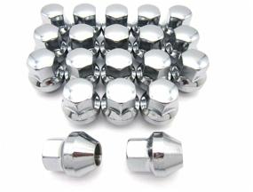 img 3 attached to Wheel nuts M12x1.5 for Ford vehicles, chrome turnkey 19 mm enlarged cone with ledge, height 30 mm closed 10 pcs.