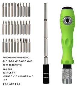 img 1 attached to 32-Piece Screwdriver Set in Pencil Case, Screwdrivers for Repairing Smartphones, Glasses, Electronics, Toys
