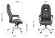 executive computer chair everprof drift m, upholstery: imitation leather, color: black logo