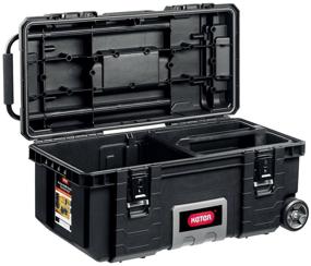 img 3 attached to KETER Gear Mobile Job Box (17210204), 72x35x31 cm, 28"" , black