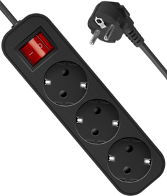img 4 attached to Power strip Defender G330 (99334), 3 sockets, C/C, 10A / 2200 W black 3 m