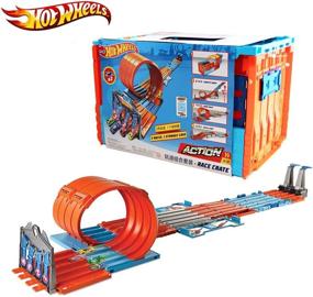 img 1 attached to Track Hot Wheels Action Race Crate GKT87