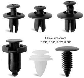 img 1 attached to Car clips-pistons set 100 pcs, car fastening clip, car fastening hardware