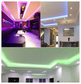 img 1 attached to Led strip RGB 5050 dimmable, IP67 with power supply and remote control 12V 5m (Color + white color)