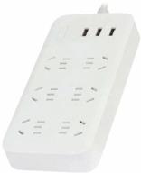 xiaomi mi power strip sockets 6 usb 3 extender white logo