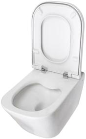 img 3 attached to Roca The Gap 893104100 wall-mounted toilet bowl with horizontal outlet chrome
