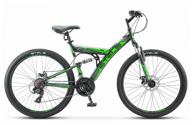 city bike stels focus md 26 21-sp v010 (2018) black/green 18" (requires final assembly) логотип