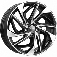 wheel disk k&k ks883 7х18/5х114.3 d66.1 et40, 11.9 kg, diamond black sk логотип