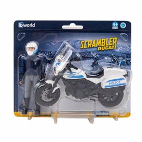 img 1 attached to Motorcycle Bruder Scrambler Ducati 62-731 1:16, white/blue