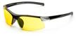 spg premium ad057 driving glasses, no prescription, frame color: black, lens color: yellow logo