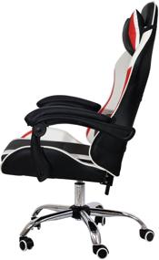 img 3 attached to Computer chair Raybe K-5923 gaming, upholstery: imitation leather, color: black/white/red