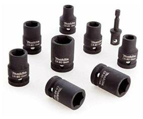 img 4 attached to Impact socket set 1/2" 9 pcs with adapter 1/4" E-form Makita B-54645