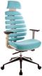 executive computer chair everprof ergo, upholstery: textile, color: turquoise logo