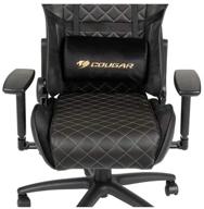 gaming chair cougar armor one royal, upholstery: imitation leather, color: black logo