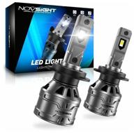 led car led lamp novsight n61 h7 base px26d 60w 2 pcs 6500k 13000lm bright white light logo