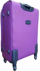 img 3 attached to Suitcase on wheels fabric L’case Barcelona size XL (82x54x33 (+5) cm), volume 138 liters, weight 4.5 kg, Purple