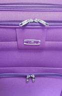 suitcase on wheels fabric l’case barcelona size xl (82x54x33 (+5) cm), volume 138 liters, weight 4.5 kg, purple logo
