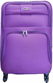 img 1 attached to Suitcase on wheels fabric L’case Barcelona size XL (82x54x33 (+5) cm), volume 138 liters, weight 4.5 kg, Purple
