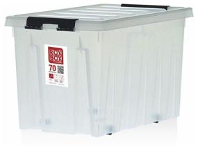 img 1 attached to A set of plastic container for storing things and products ROX BOX with a lid 36L 3pcs
