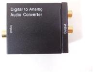 audio converter dac digital signal to digital. inputs - optical and coaxial, output - stereo rca logo